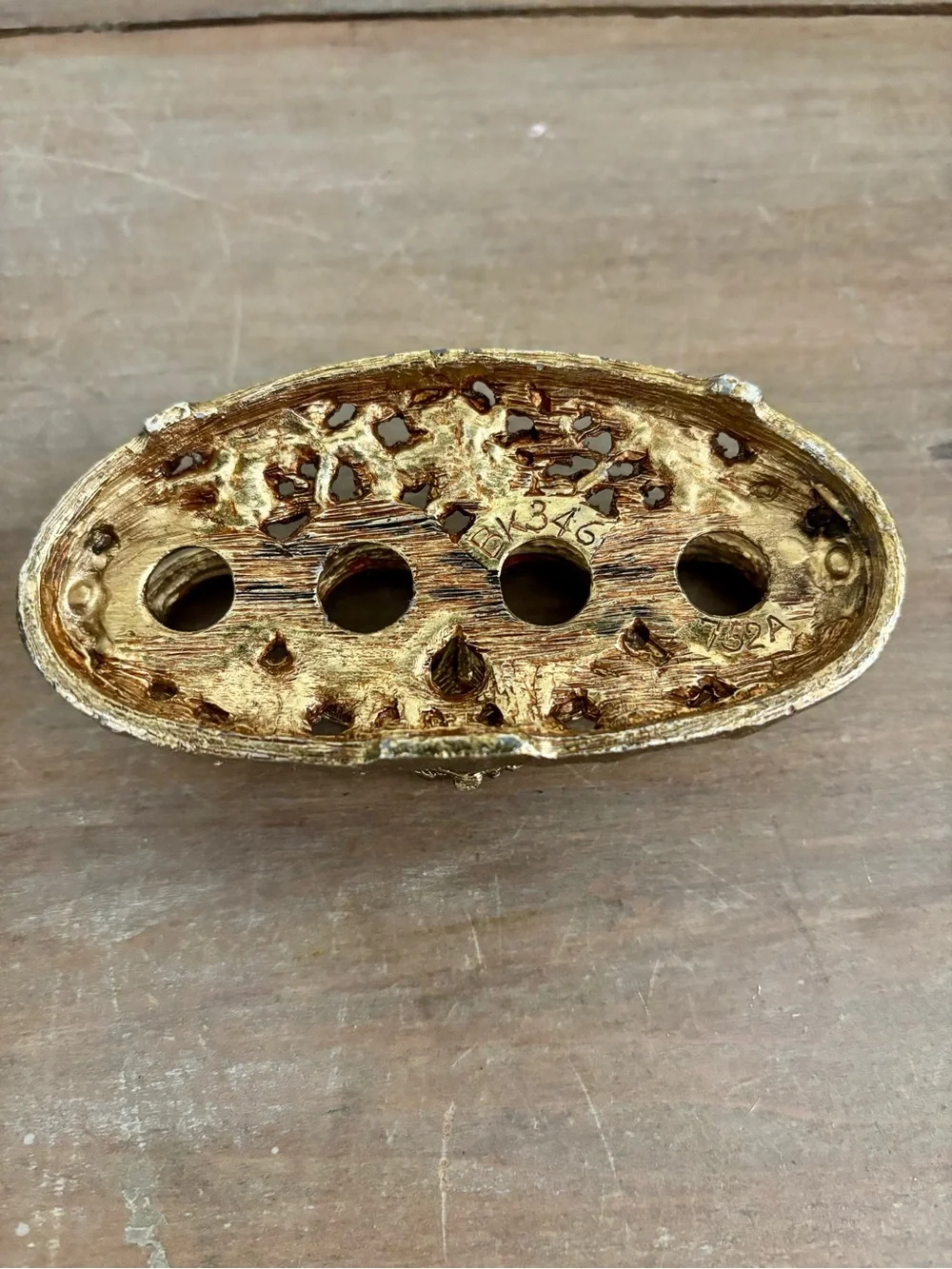 Vintage Matson Ormolu Brass Lipstick Holder 4.25 inches